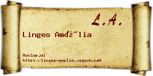 Linges Amélia névjegykártya